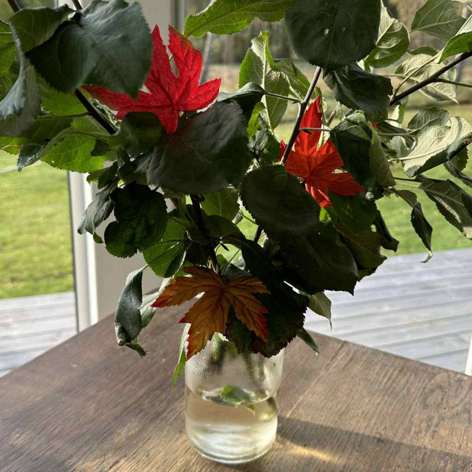 Löv i 3 färger. 12 st