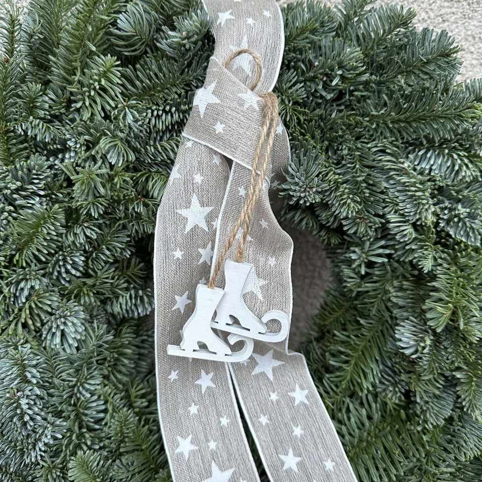 Skridskor på natursnöre, 2 st, Vita