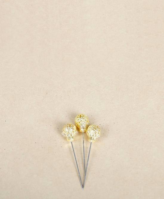 Metallnålar, guldfärgade, 13 mm 48 st