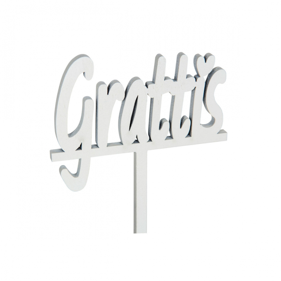 Grattis, Skylt,9 cm