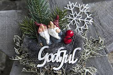 God Jul/stick vit, 6,5 cm.