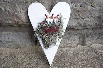 God Jul/stick rödbrun, 6 cm