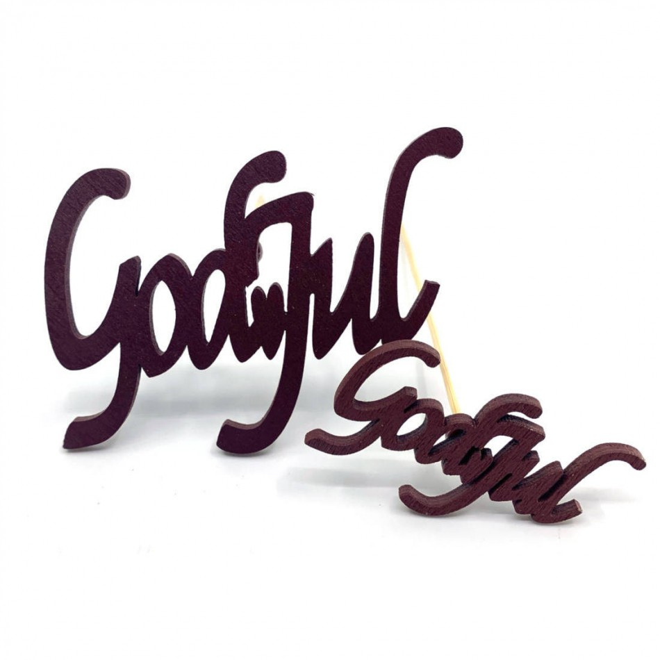 God Jul/stick rödbrun, 6 cm