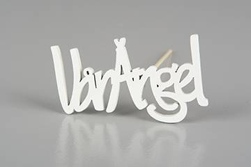 Träskylt med texten vår ängel