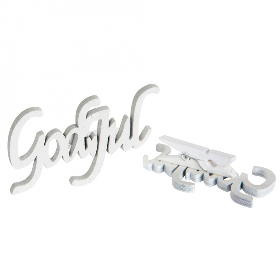 God Jul skyltar/nypor. 2st. Vita