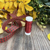 Dekorband rutigt Röd/Mörkgrön 15 mm (25 meter) Dekorband rutigt Röd/Mörkgrön 15 mm (25 meter)