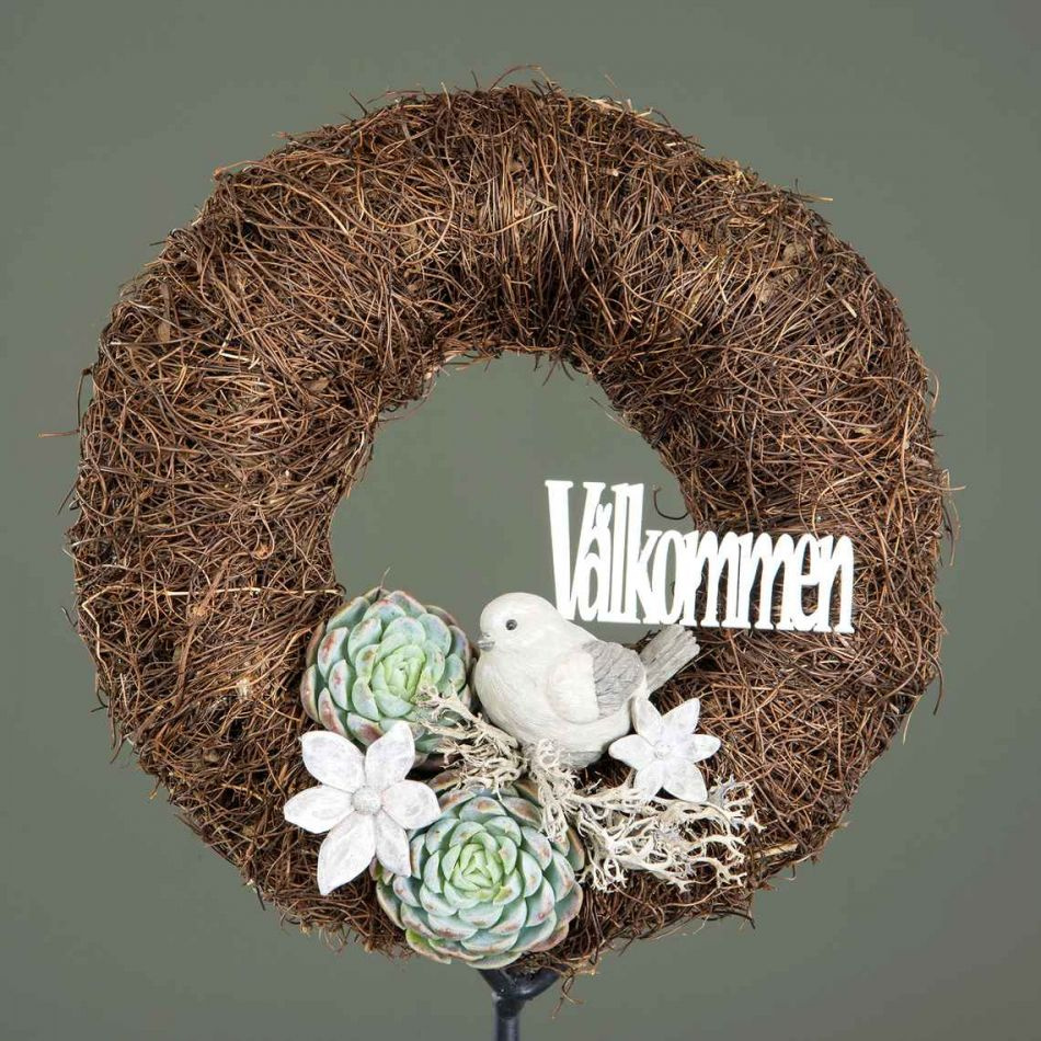 Välkommen /stick. Vit. ca 9x4 cm