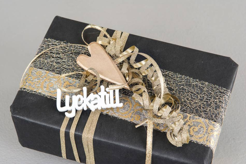 Lycka Till / Nypa, Vit 6,5 x 3 cm