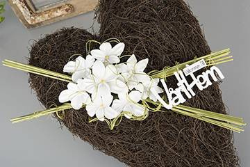 hjärta med skylt välkommen till vårt hem