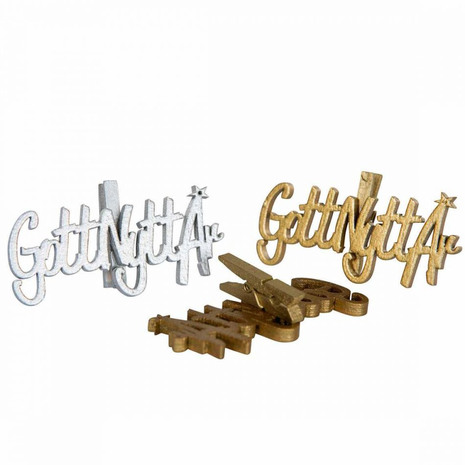 Gott nytt år, nypor i Guld och Silver. 2 st