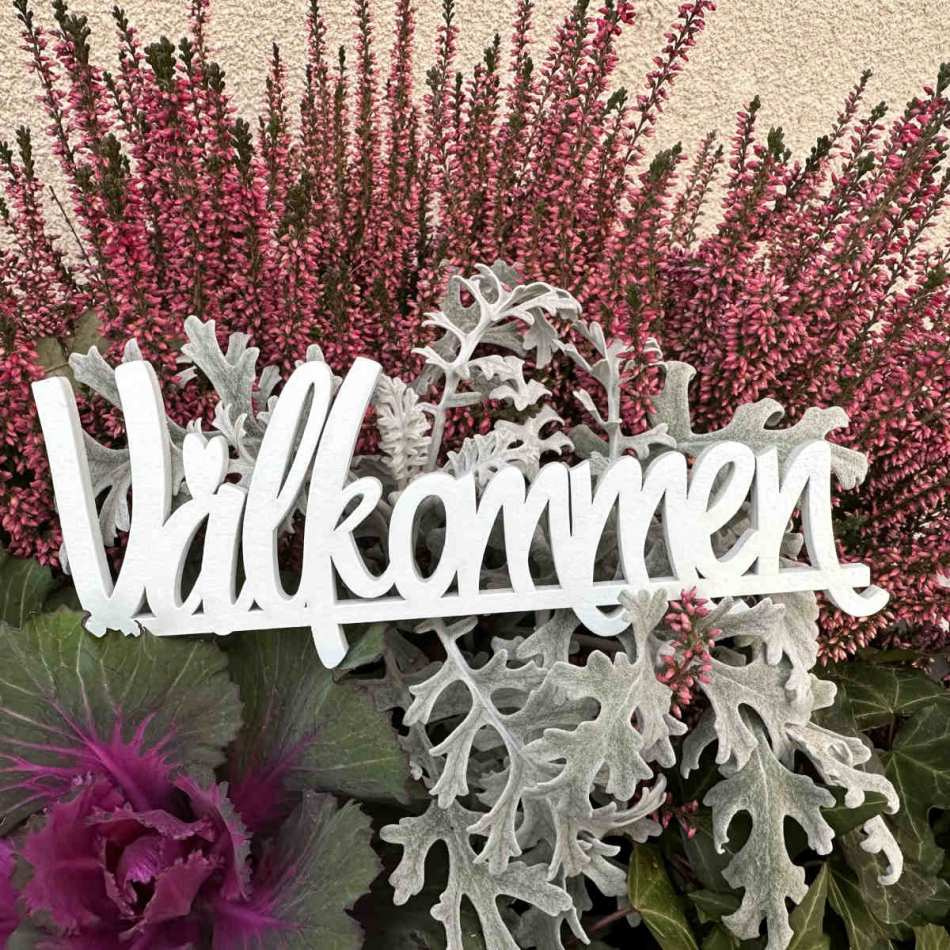 Välkommen, vit 18 cm