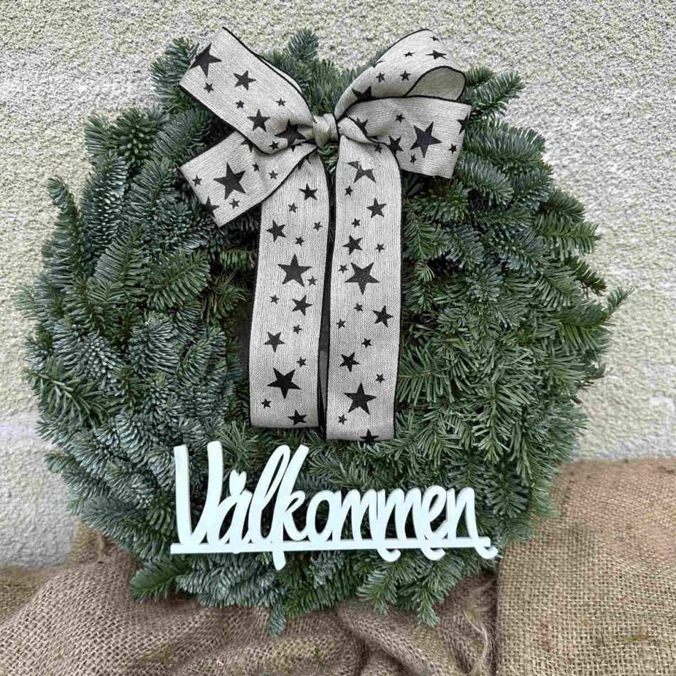 Välkommen, vit 18 cm