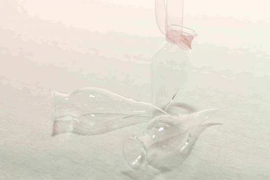 Glasvas / sjöhäst i glas. 7 st