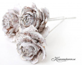 Kotterosor i olika storlekar, vita, 3 st Kotterosor i olika storlekar, vita, 3 st