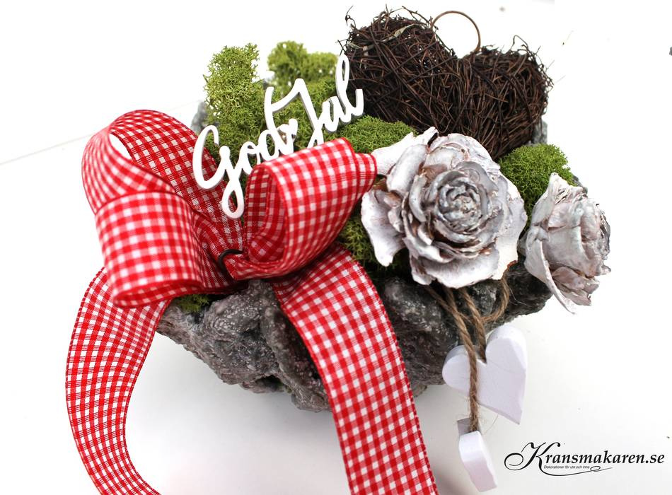 Kotterosor i olika storlekar, vita, 3 st