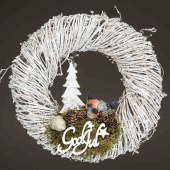 God Jul-skylt på stick, vit med stjärna God Jul-skylt på stick, vit med stjärna