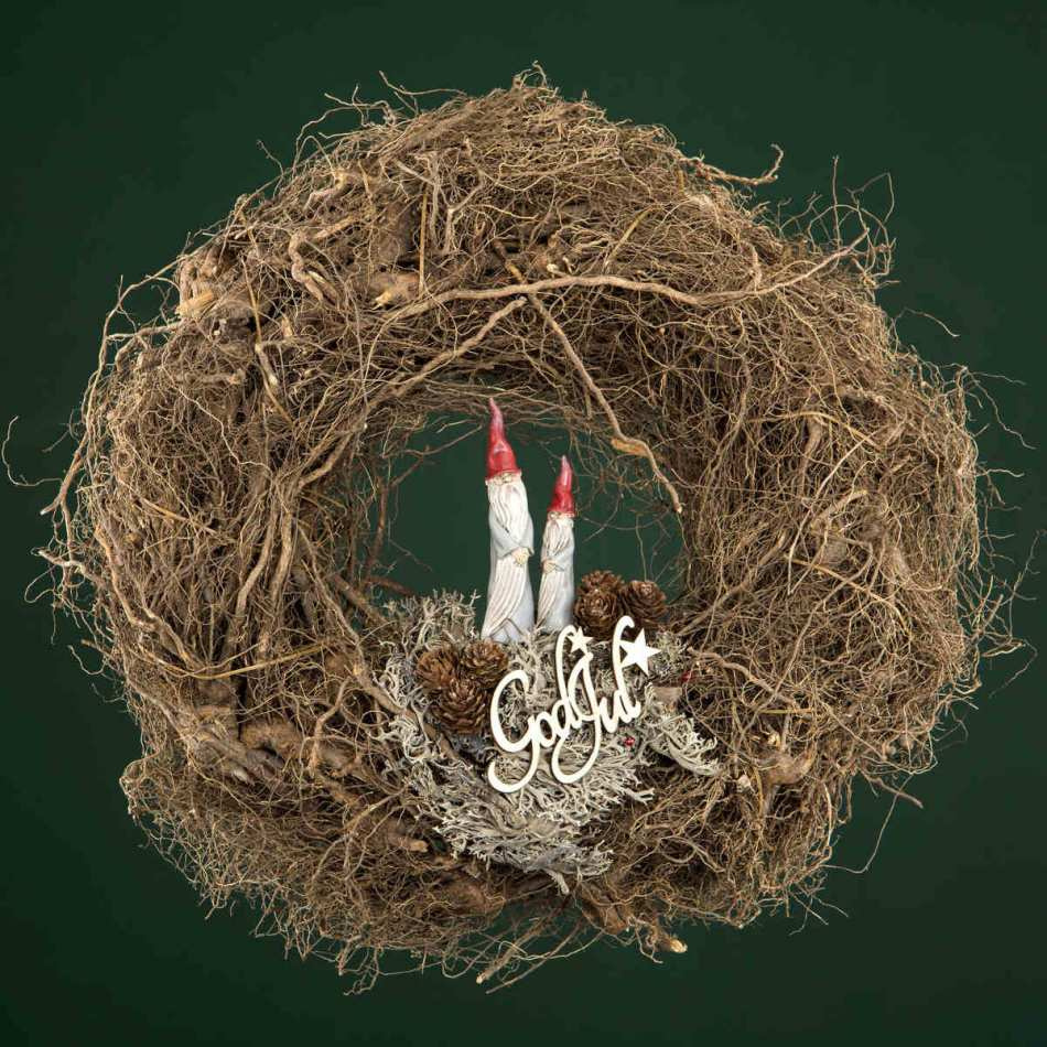 God Jul stick natur med stjärna, 7,5 x 4,5 cm