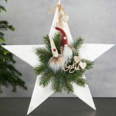 God Jul stick natur med stjärna, 7,5 x 4,5 cm