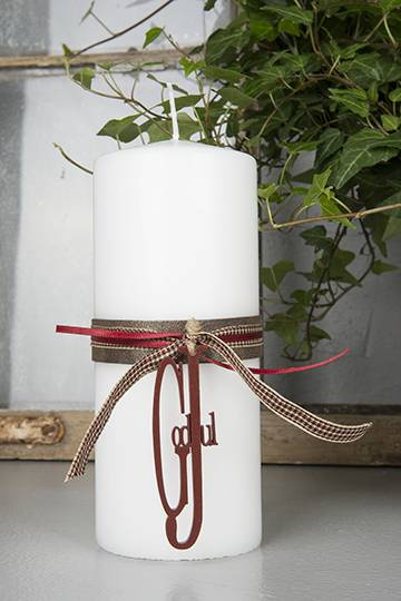 God Jul skyltar / hänge. 2st. Vit och Röd