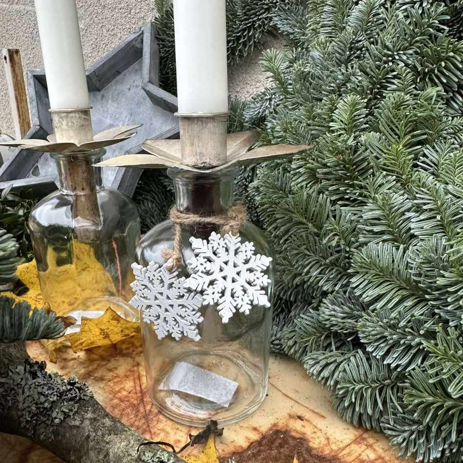 Snöflingor, 2 st/snöre 