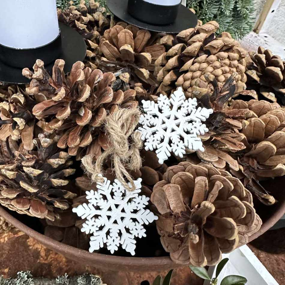 Snöflingor, 2 st/snöre 