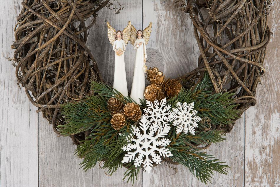 Snöflinga på pinne. ca 4 cm