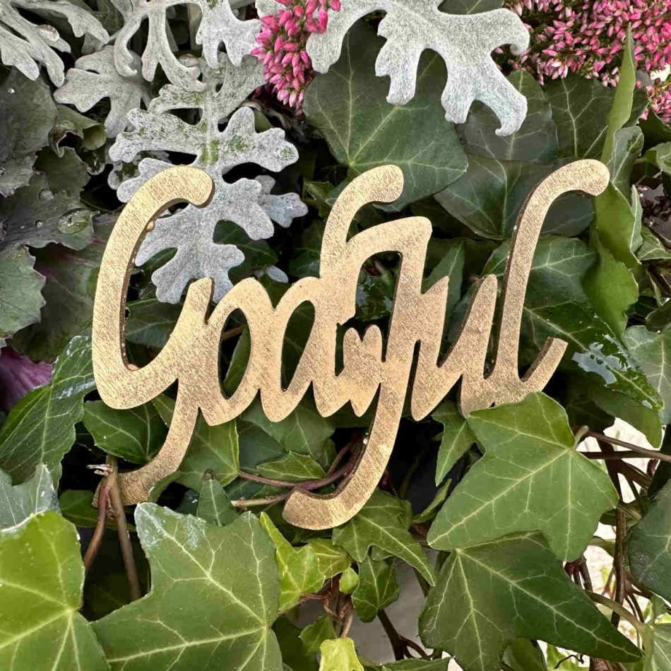 God Jul/stick guldflammiga, 10 cm