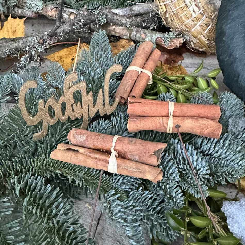 God Jul/stick guldflammiga, 10 cm