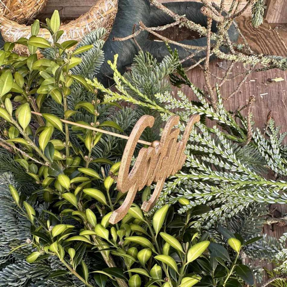 God Jul/stick guldflammiga, 10 cm