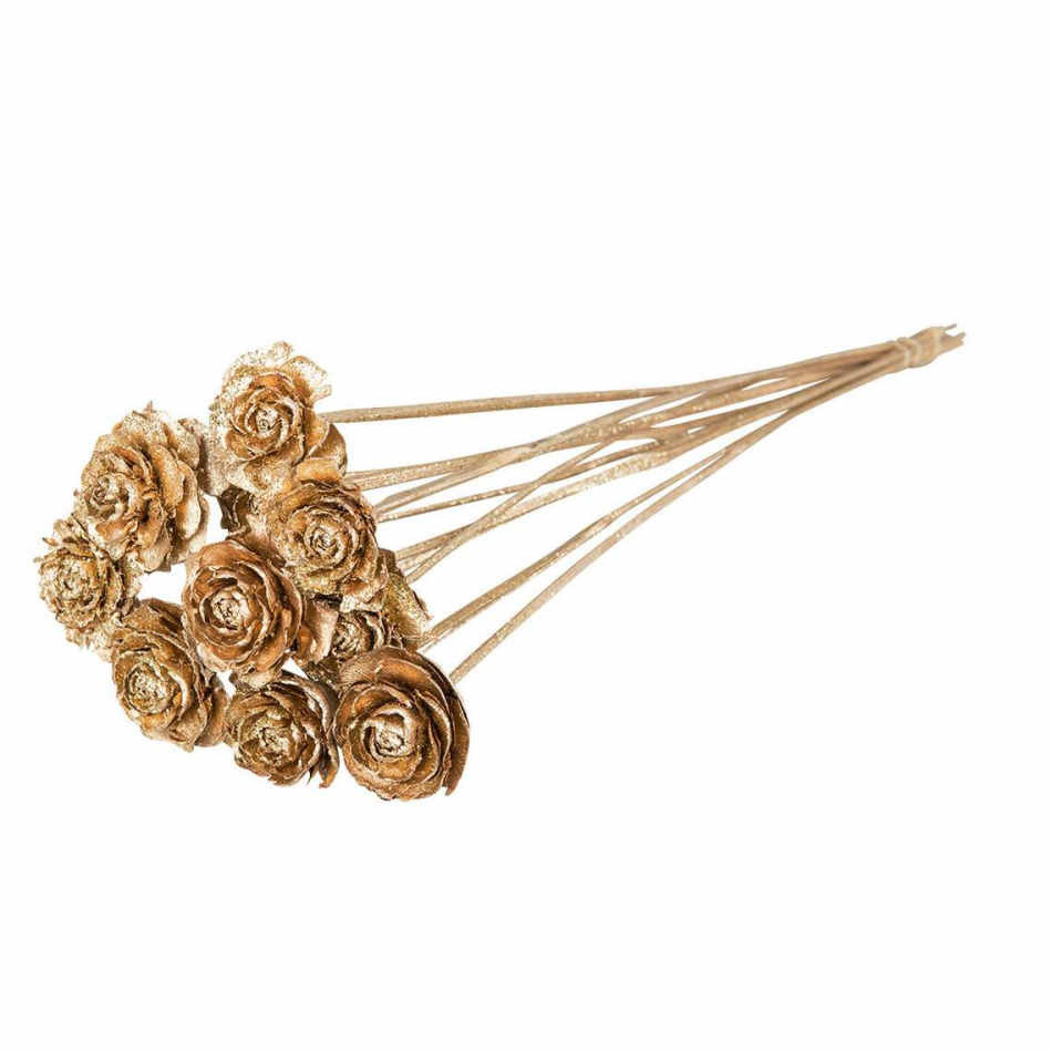 Kotterosor i olika storlekar, Guldfärgade, 5 st