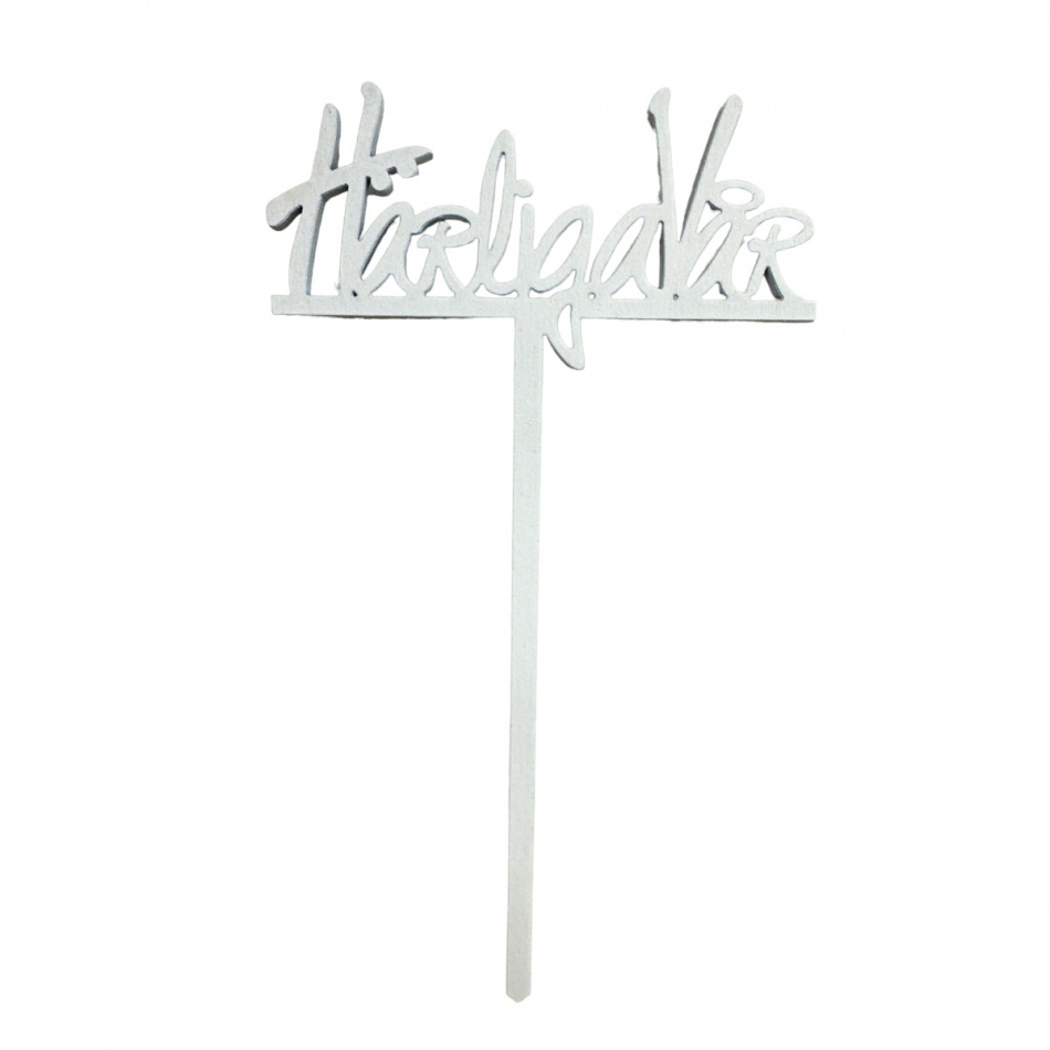 Härliga vår, vit, 10 x 5 cm