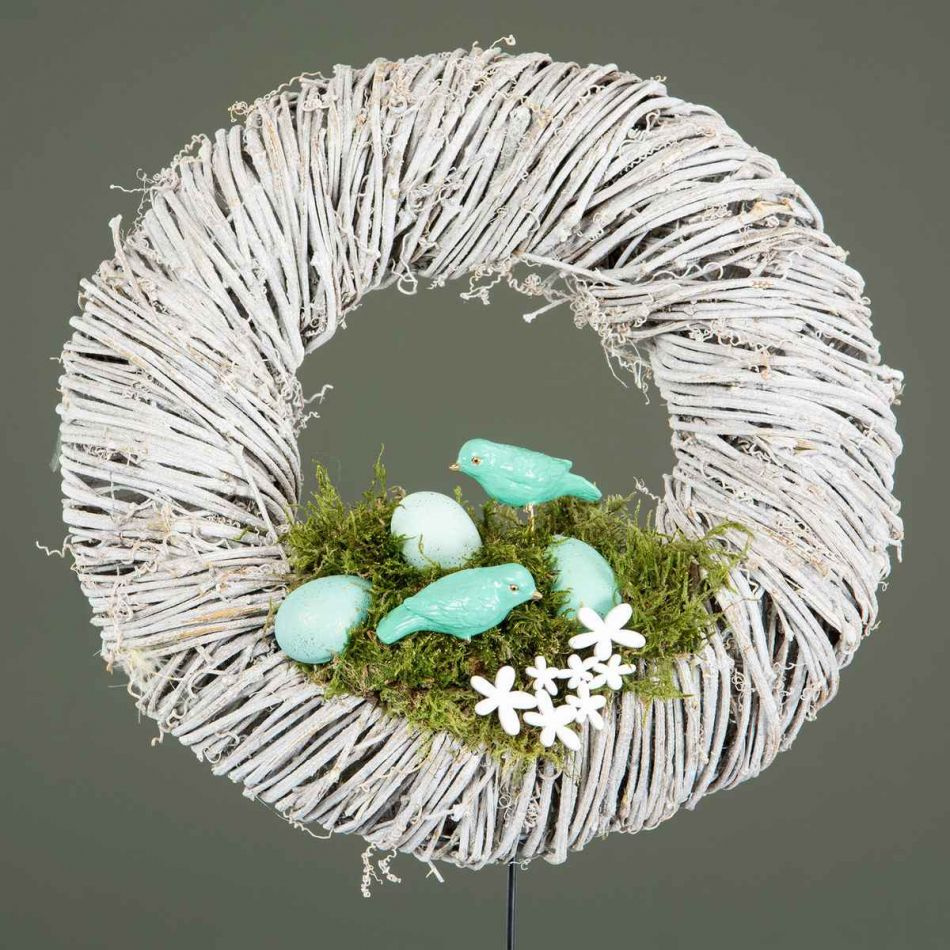 Blombukett / stick. 6 x 4 cm