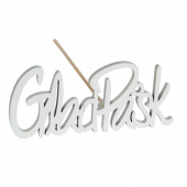 Glad Påsk, stick. Vit. 9 x 4 cm Glad Påsk, stick. Vit. 9 x 4 cm