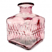 Glasflaska Mönstrad Rosa 11 cm Glasflaska Mönstrad Rosa 11 cm