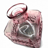 Glasflaska Mönstrad Rosa 11 cm Glasflaska Mönstrad Rosa 11 cm