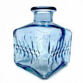 Glasflaska Mönstrad Blå 11 cm