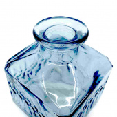 Glasflaska Mönstrad Blå 19 cm