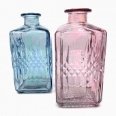 Glasflaska Mönstrad Blå 19 cm Glasflaska Mönstrad Blå 19 cm