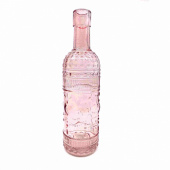 Glasflaska Mönstrad Rosa 20 cm Glasflaska Mönstrad Rosa 20 cm