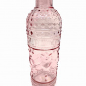 Glasflaska Mönstrad Rosa 20 cm Glasflaska Mönstrad Rosa 20 cm