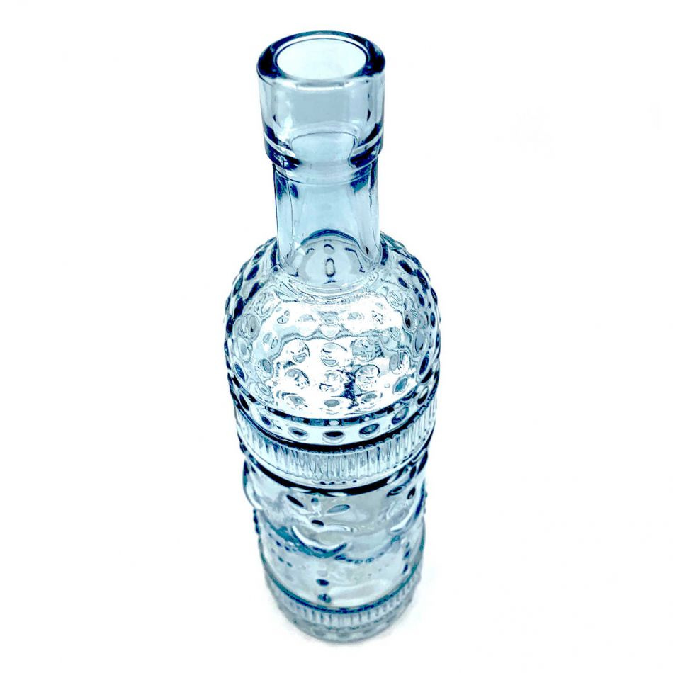 Glasflaska Mönstrad Blå 20 cm