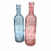 Glasflaska Mönstrad Blå 20 cm Glasflaska Mönstrad Blå 20 cm