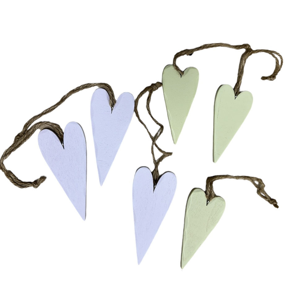 hjärtan i olika storlekar och färger