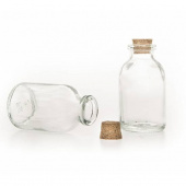 Glasflaska mini med kork - kransmakaren.se liten glaska av glas