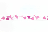 Band med rosa figurer, 25 mm bred. ( 3 meter ) Band med rosa figurer, 25 mm bred. ( 3 meter )