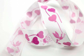 Band med rosa figurer, 25 mm bred. ( 3 meter ) Band med rosa figurer, 25 mm bred. ( 3 meter )