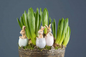 Kaniner i ägg, 3 olika. 5 cm