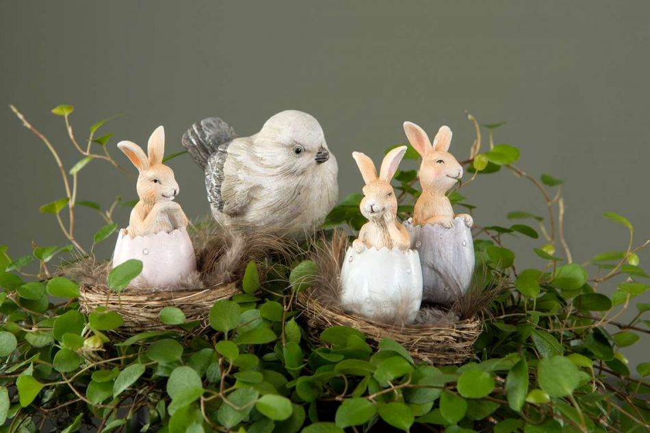Kaniner i ägg, 3 olika. 5 cm