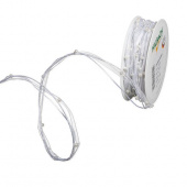 Band med pärlor, organza och klädd ståltråd Dekorativt organzaband i vitt och silver