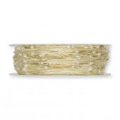 Organzaband för olika dekorationer som till stearinljus, ljuskrona, paket mm Beige organzaband 15 m